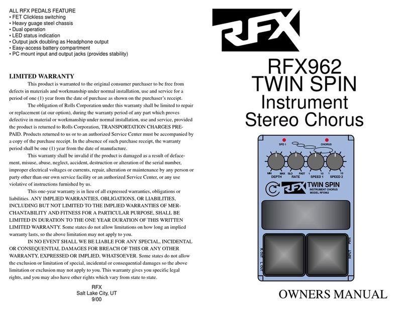 Rolls 962 User manual
