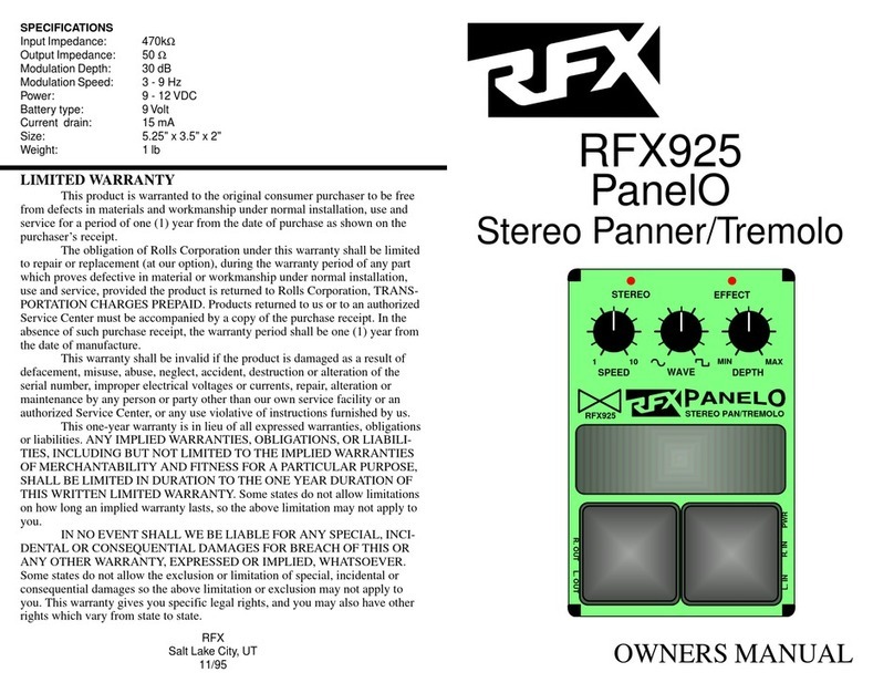 Rolls 925 User manual