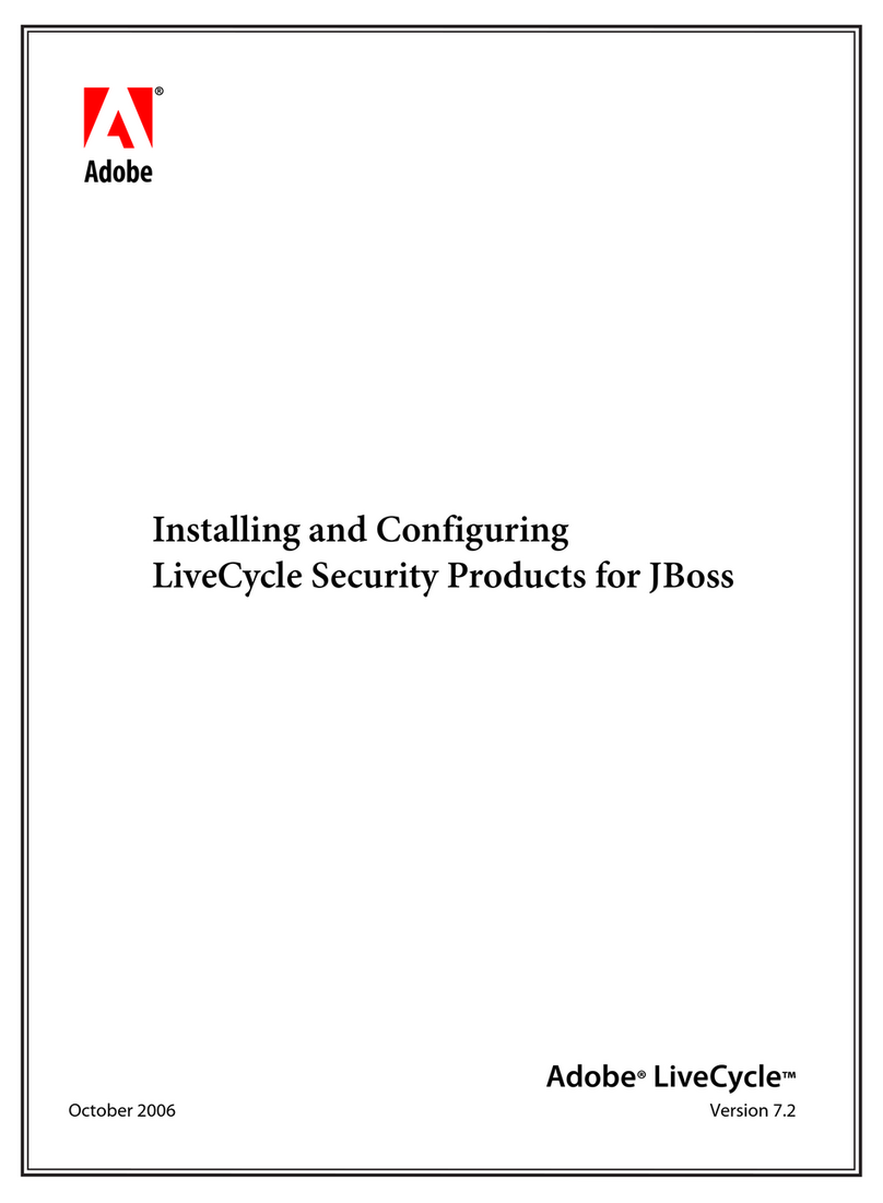 Adobe LIVE CYCLE 7.2 - INSTALLING AND CONFIGURING LIVECYCLE FOR... User manual