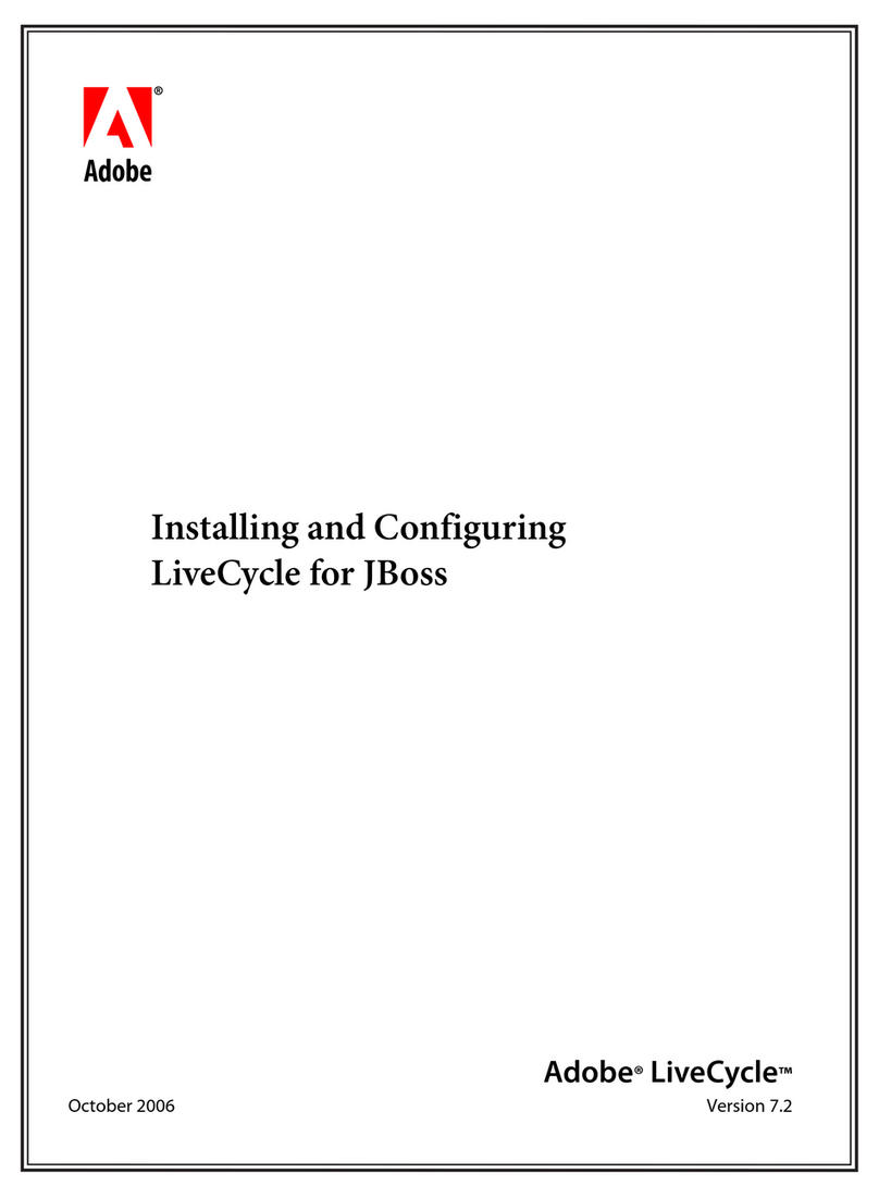 Adobe LIVE CYCLE 7.2 - INSTALLING AND CONFIGURING LIVECYCLE FOR... User manual