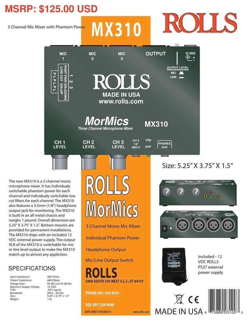 Rolls MX310 datasheet