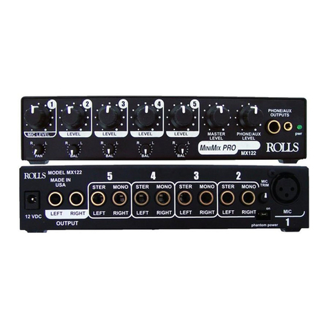 Rolls MX122 MINIMIX PRO MIXER User manual