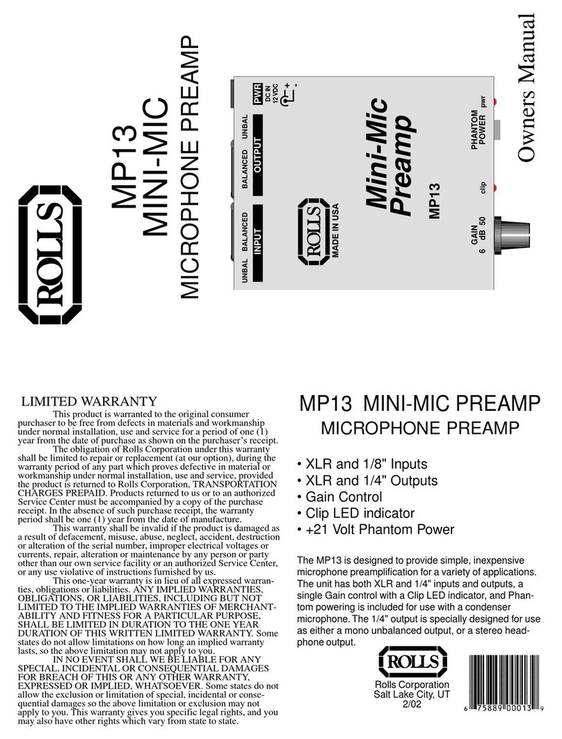 Rolls MP13 User manual