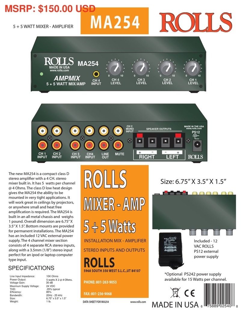 Rolls MA254 User manual