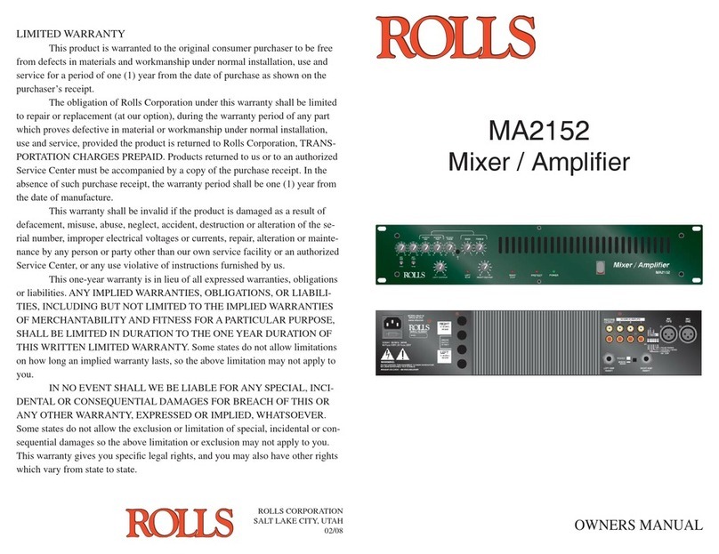 Rolls MA2152 - MANUAL 2 User manual
