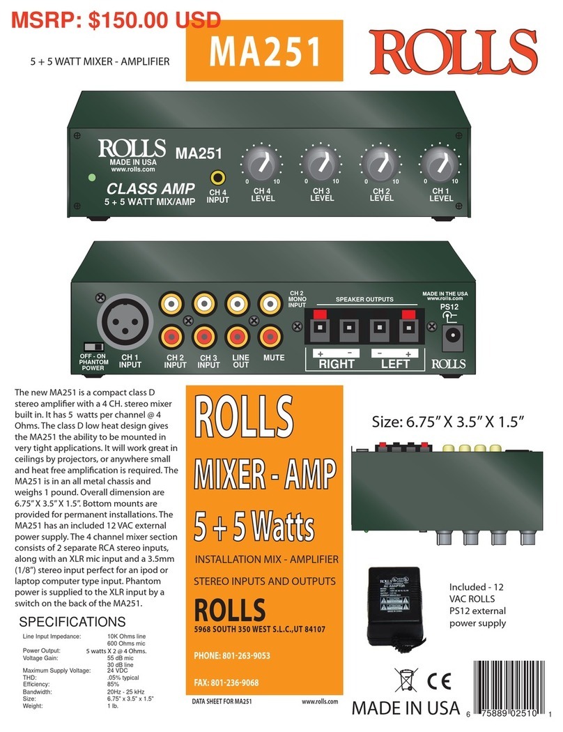 Rolls MA251 User manual