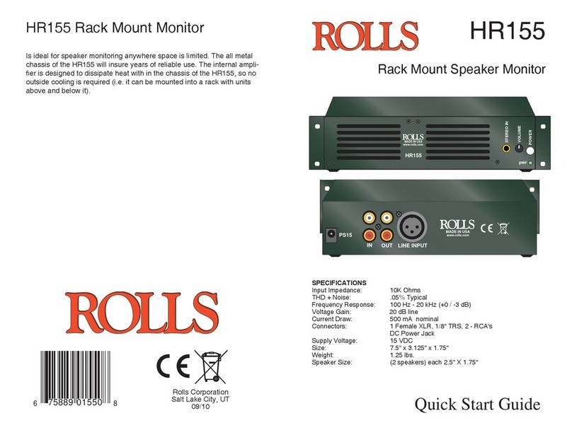 Rolls HR155 User manual