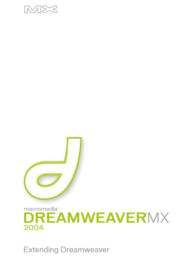 MACROMEDIA DREAMWEAVER MX 2004-EXTENDING DREAMWEAVER User manual MACROMEDIA DREAMWEAVER MX 2004-EXTENDING DREAMWEAVER User manual