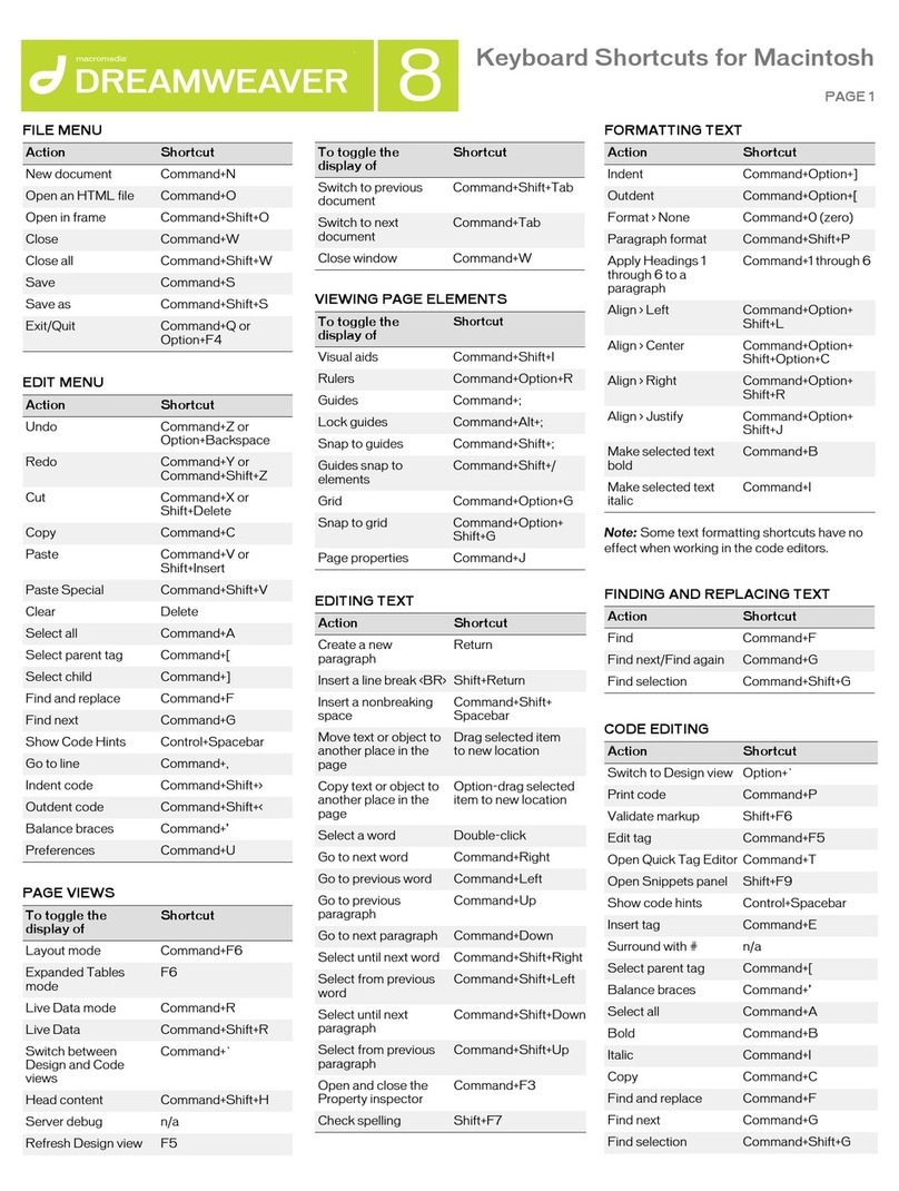 MACROMEDIA DREAMWEAVER 8 User manual MACROMEDIA DREAMWEAVER 8 User manual