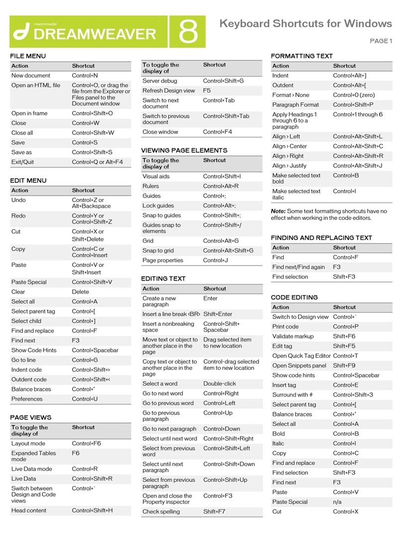 MACROMEDIA DREAMWEAVER 8 User manual MACROMEDIA DREAMWEAVER 8 User manual