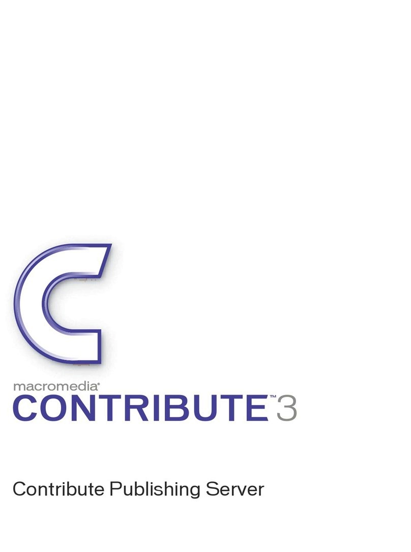 MACROMEDIA CONTRIBUTE 3-CONTRIBUTE PUBLISHING SERVER User manual