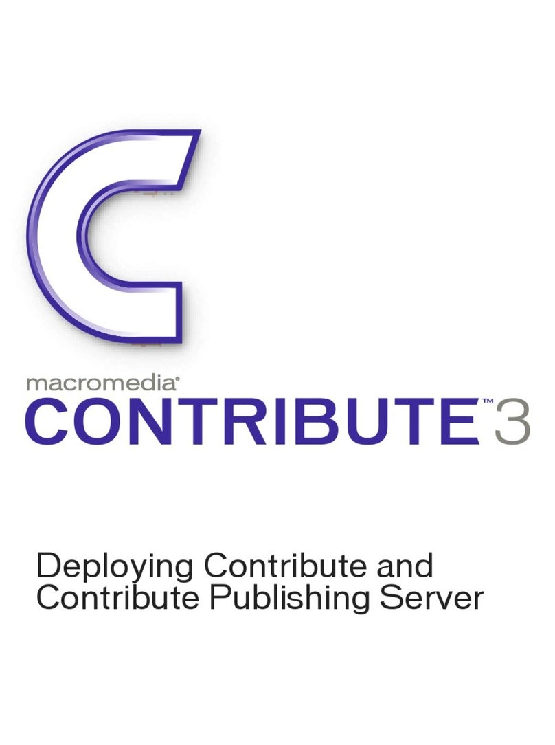 MACROMEDIA CONTRIBUTE 3 - DEPLOYING AND PUBLISHING... User manual