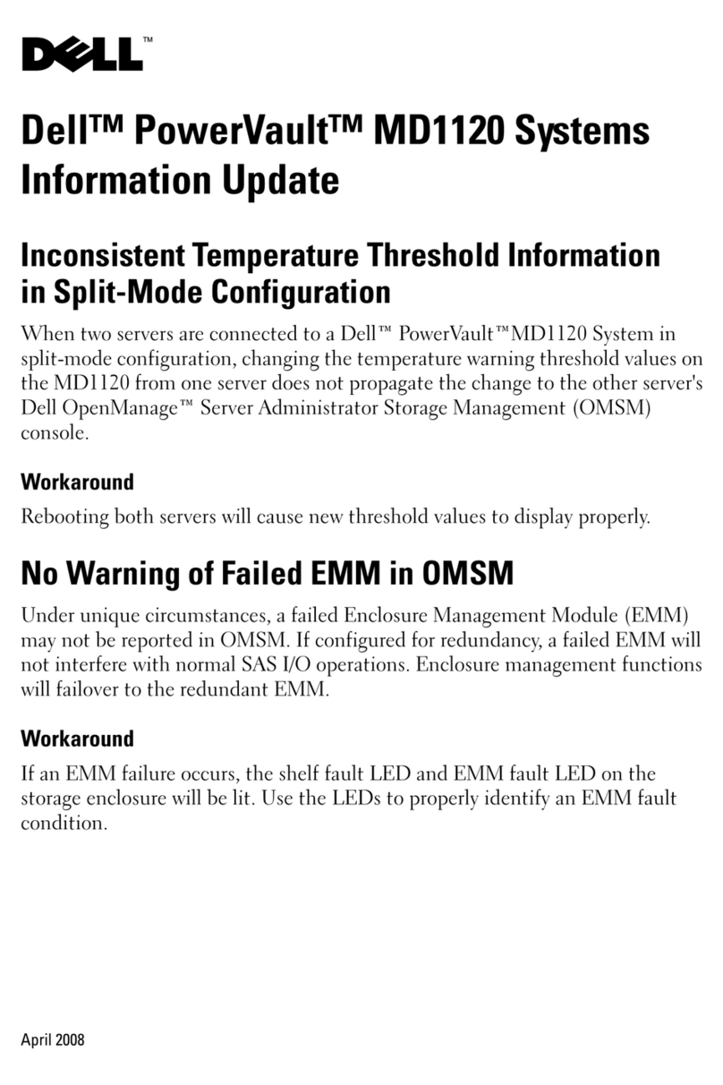 Dell PowerVault MD1120 Information update Dell PowerVault MD1120 Information update