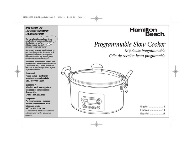 Hamilton Beach 33965 Owner's manual