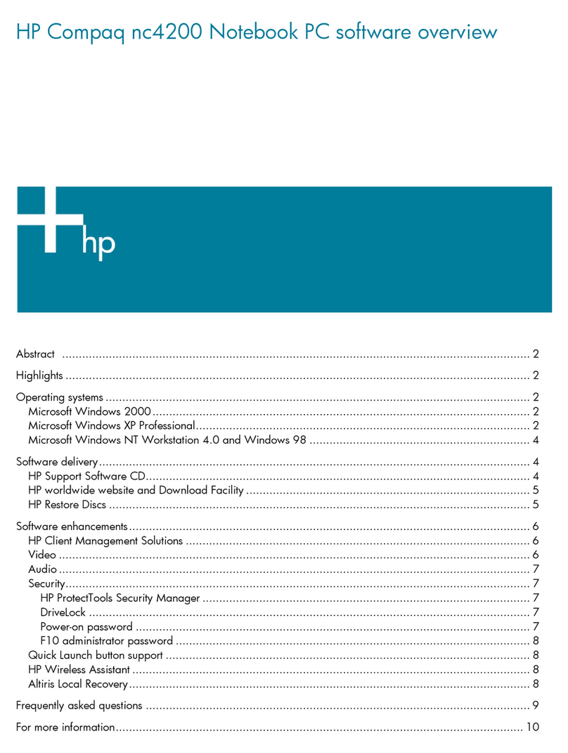 HP Compaq tc4200 Quick start guide
