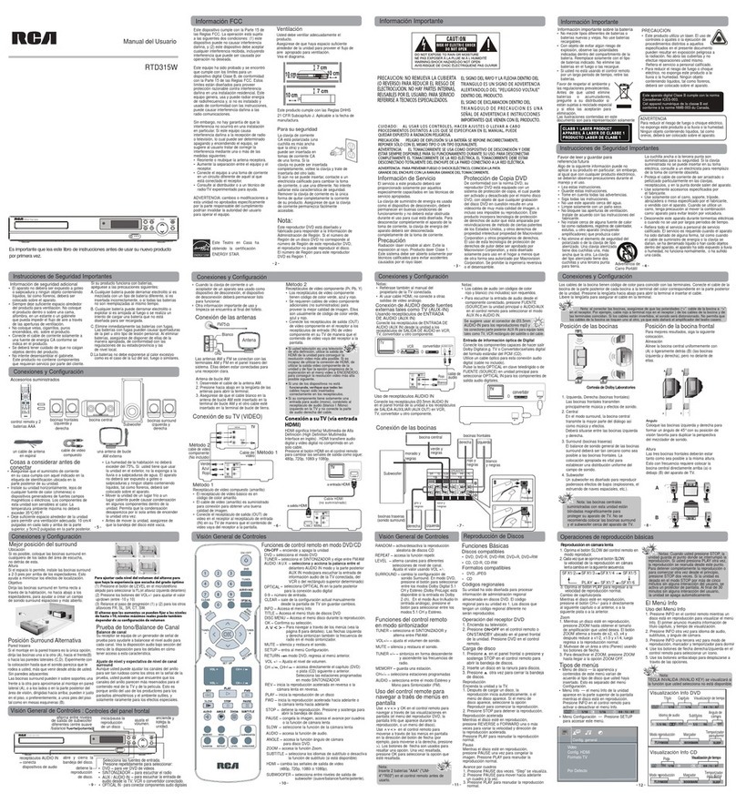 RCA RTD315WR User guide