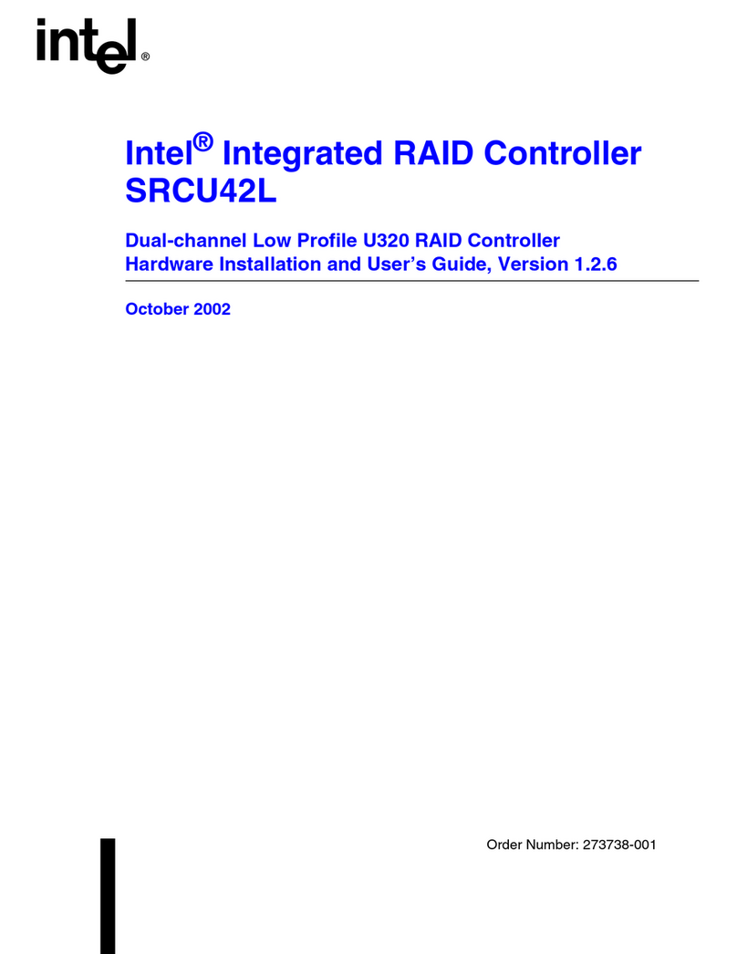 Intel SRCU42L - RAID Controller User manual