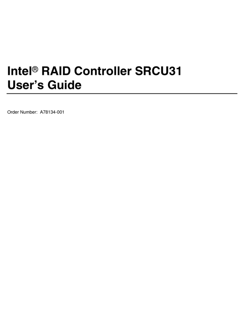 Intel SRCU31A - Server RAID U3-1A Controller User manual