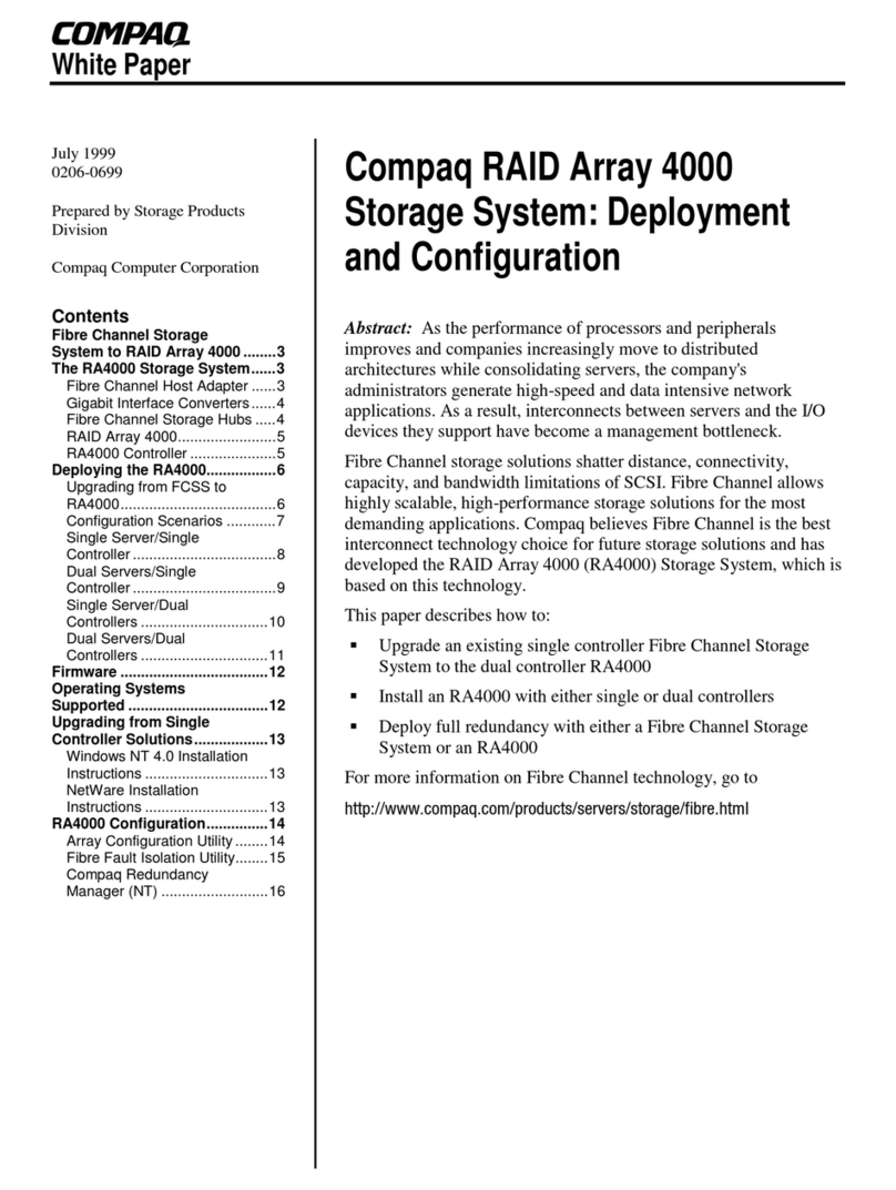 Compaq StorageWorks 4000 - RAID Array Quick reference guide