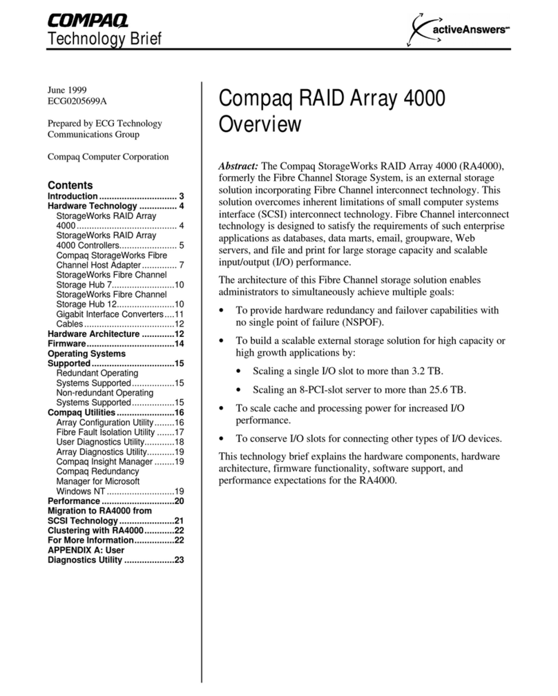 Compaq StorageWorks 4000 - RAID Array User manual