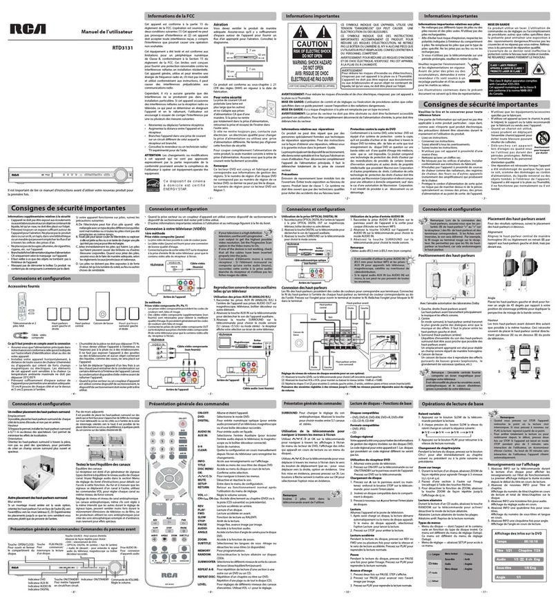 RCA RTD3131 User manual
