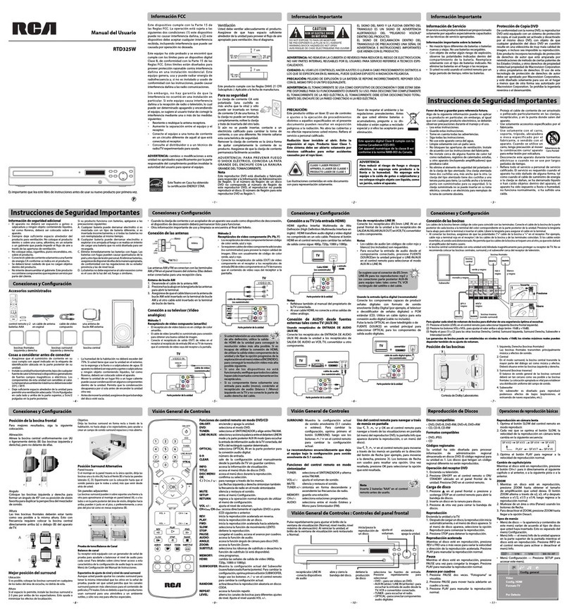 RCA RTD325W User manual