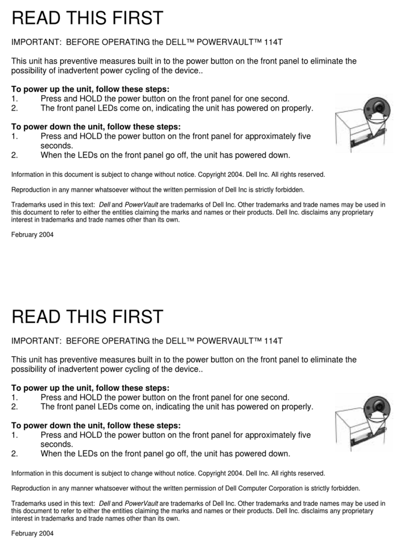 Dell PowerVault 114T 2U Instruction sheet