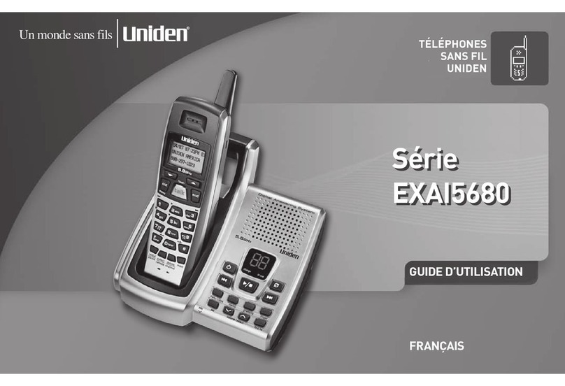 Uniden EXAI5680 - EXAI 5680 Cordless Phone Guide d'utilisation