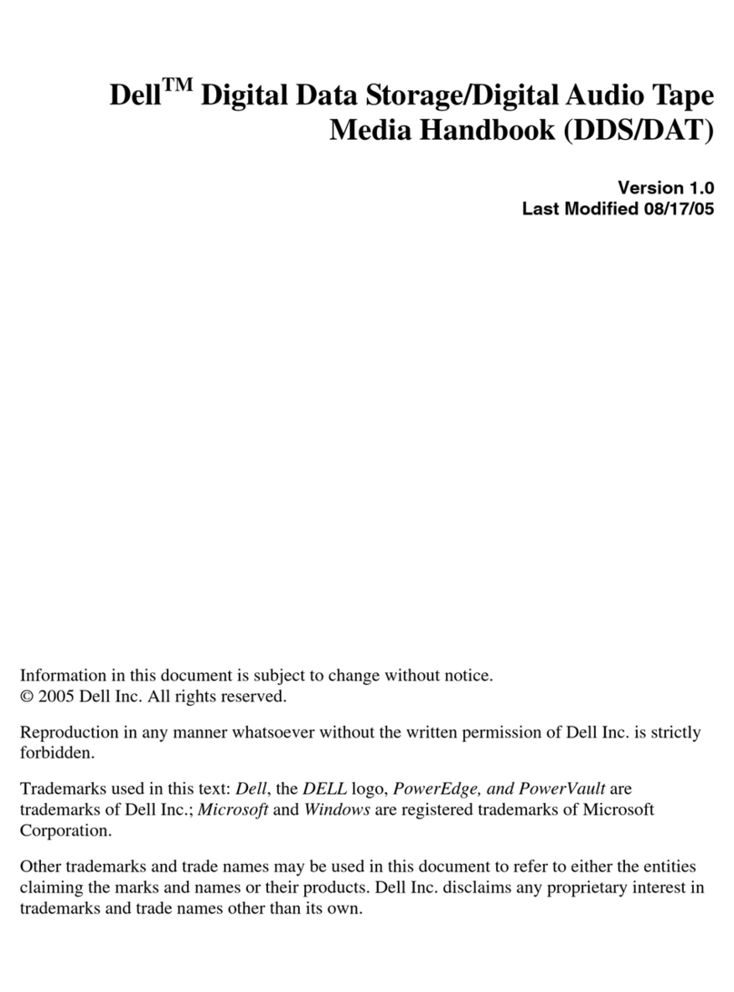 Dell PowerVault 100T DDS4 User manual Dell PowerVault 100T DDS4 User manual