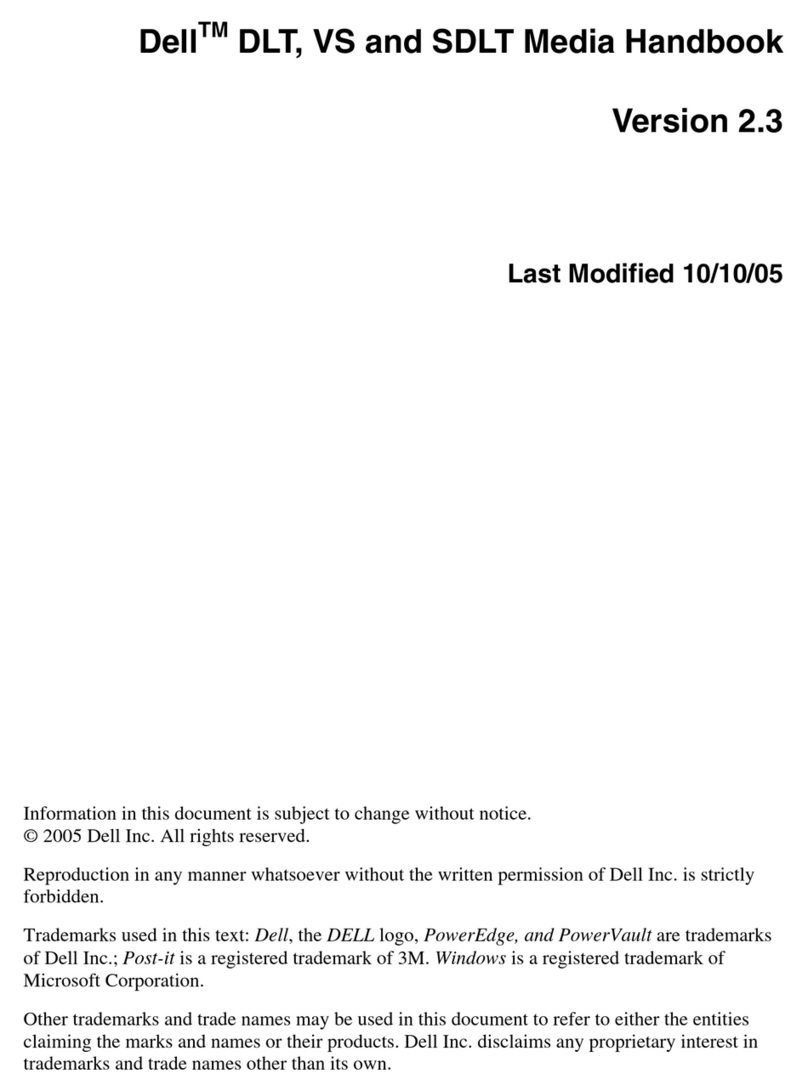 Dell PowerVault 110T DLT VS80 User manual