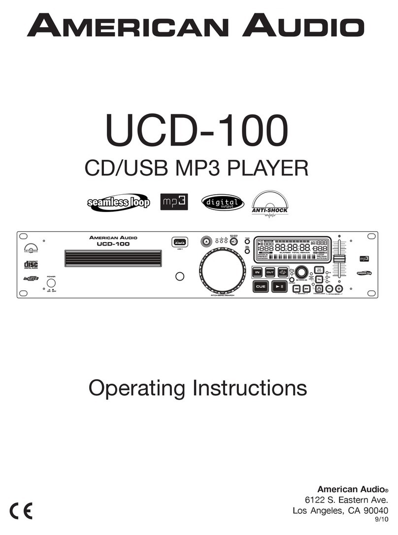 American Audio UCD-100 - 9-10 operating instructions