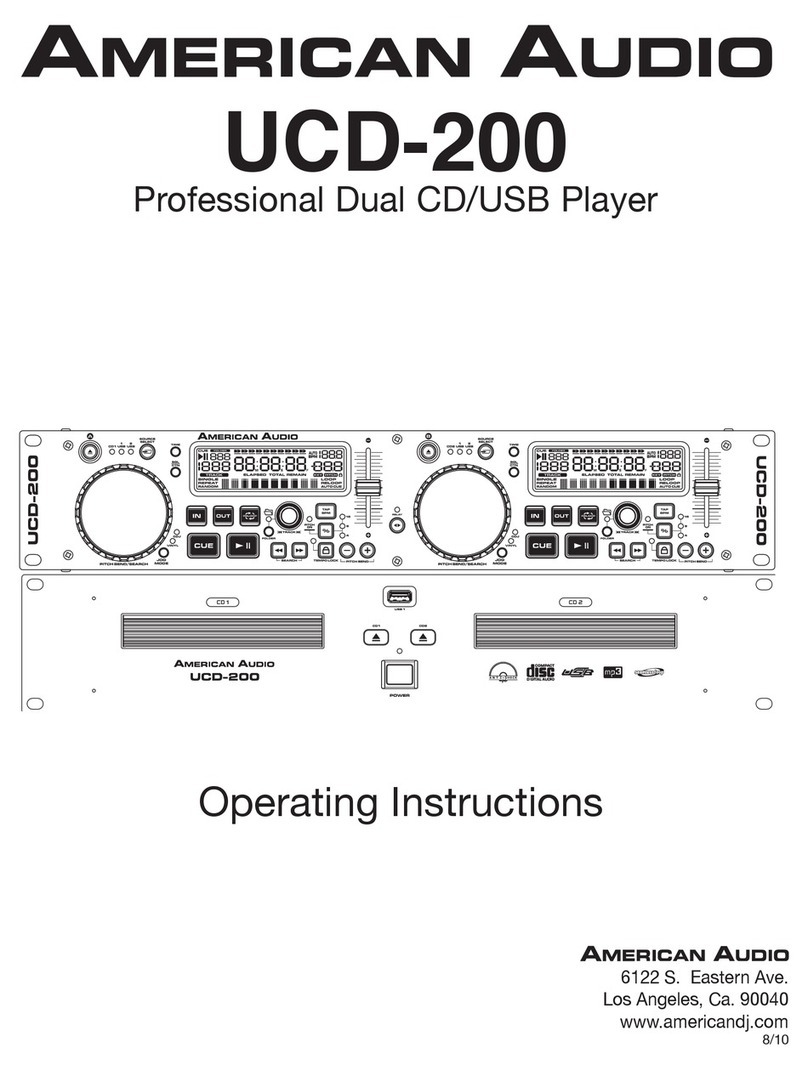 American Audio UCD-200 - REV 8-10 User manual