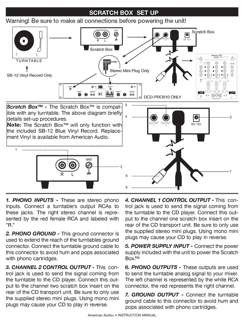American Audio SCRATCH BOX - SET UP manual