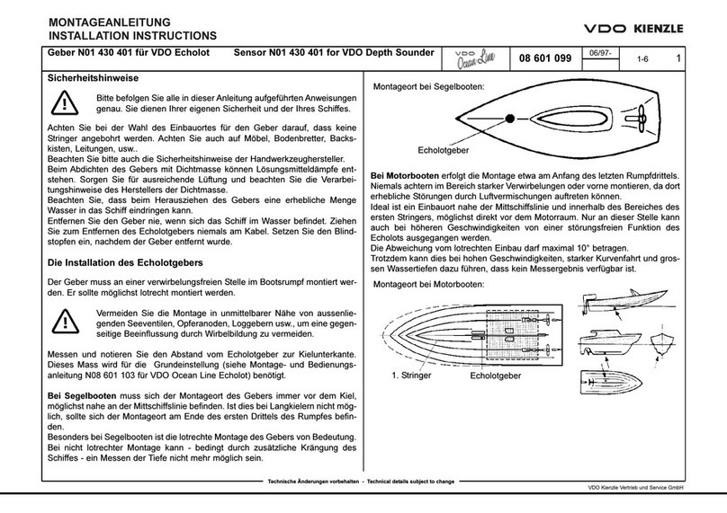 VDO DEPTH SOUNDER Installation