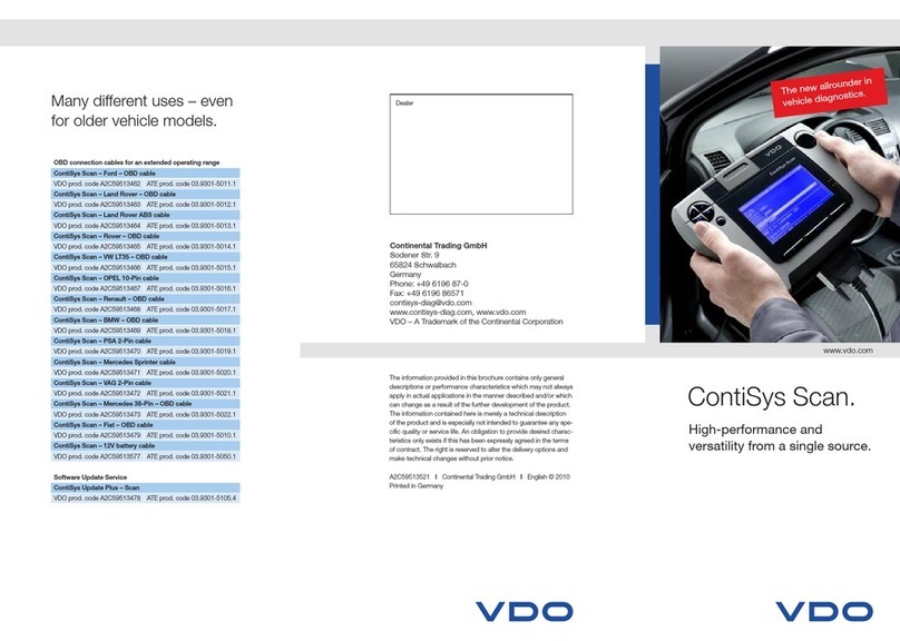 VDO CONTISYS SCAN User manual