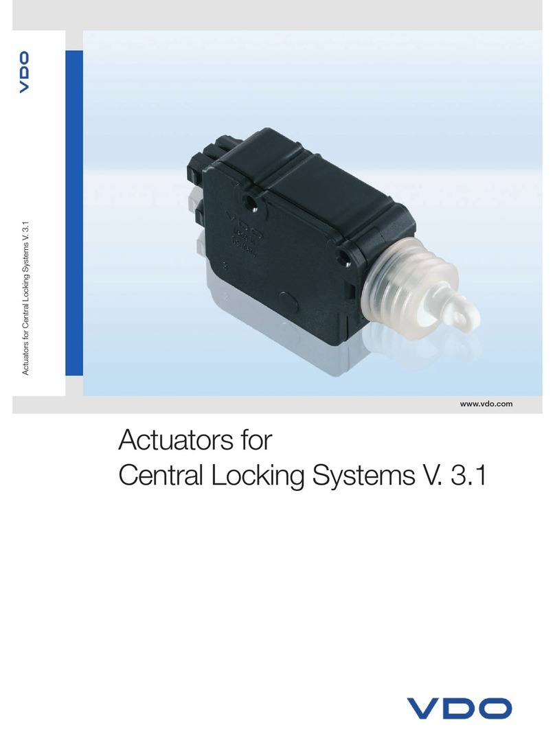 VDO ACTUATORS -  FOR CENTRAL LOCKING SYSTEMS... brochure