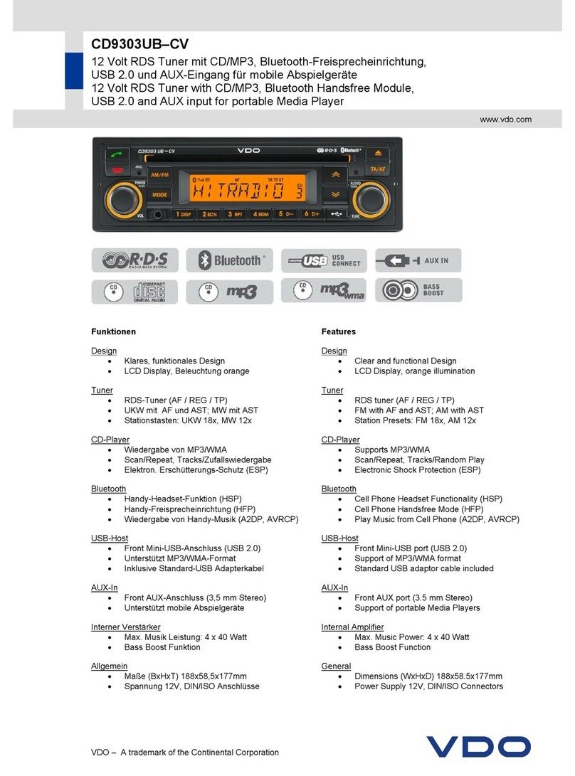 VDO CD 9303UB-CV - datasheet