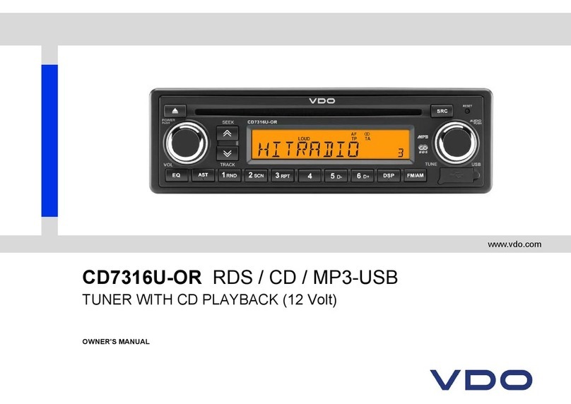 VDO CD 7316U-OR owner's manual