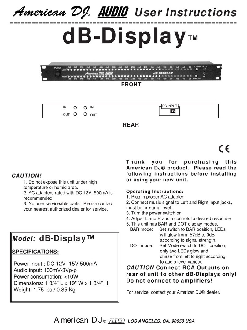 American DJ DB-DISPLY User instructions