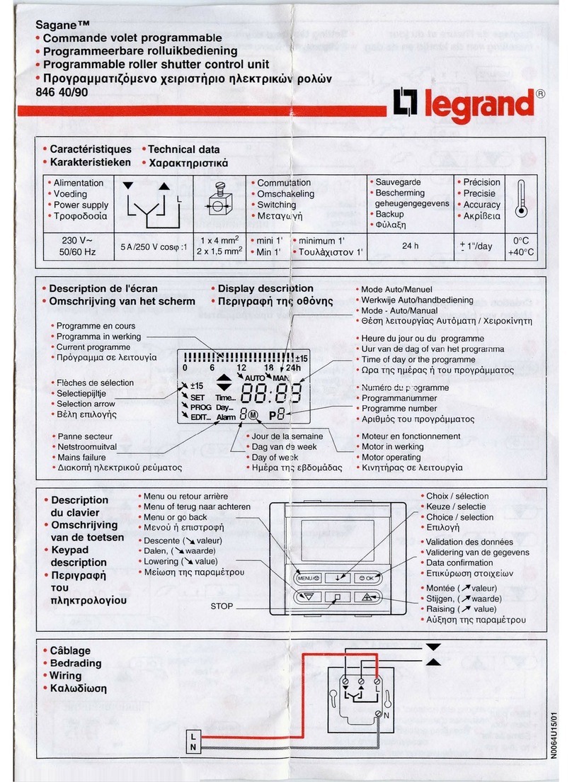 LEGRAND Sagane 846 40 manual