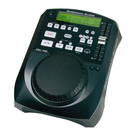 American Audio CDI-100 MP3 User guide and reference manual
