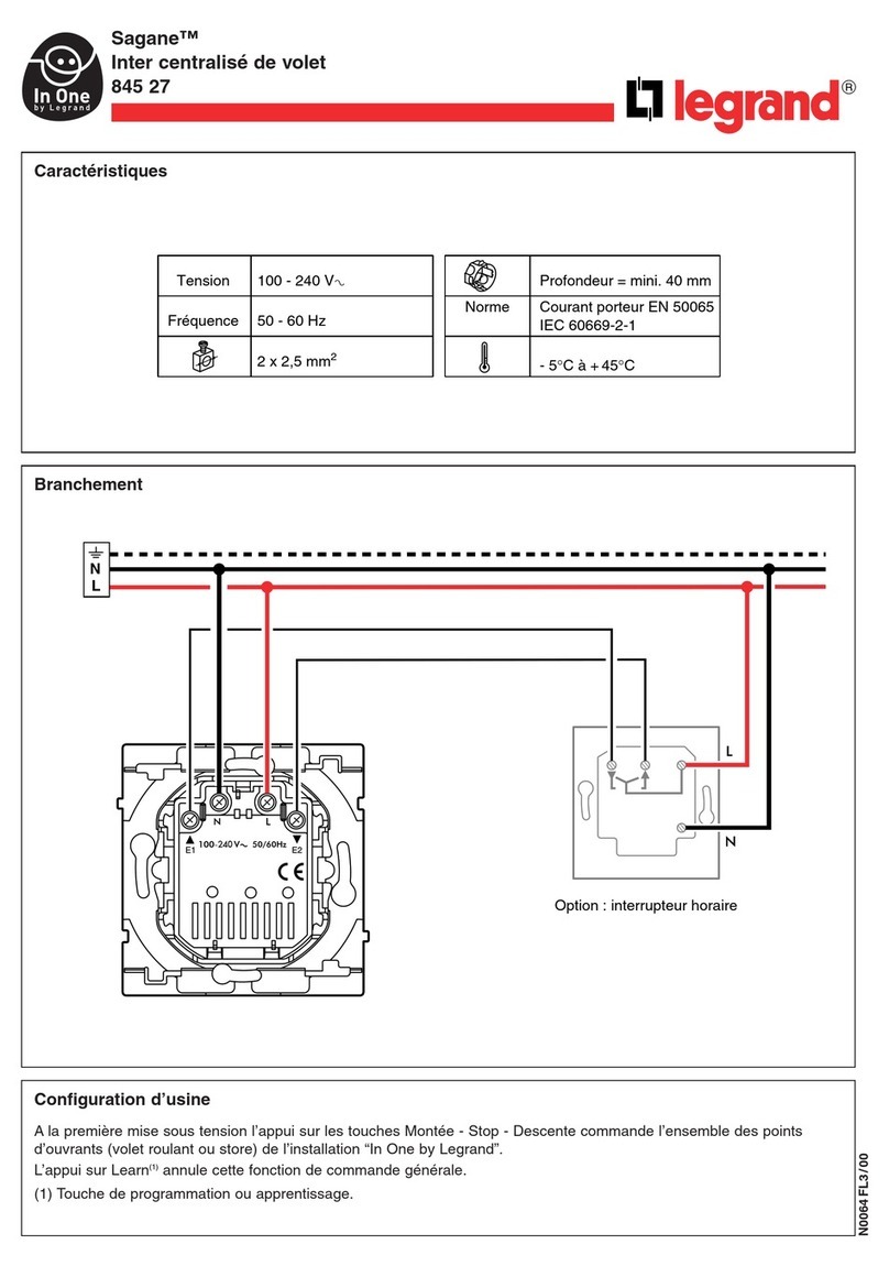 LEGRAND 845 27 Configuration