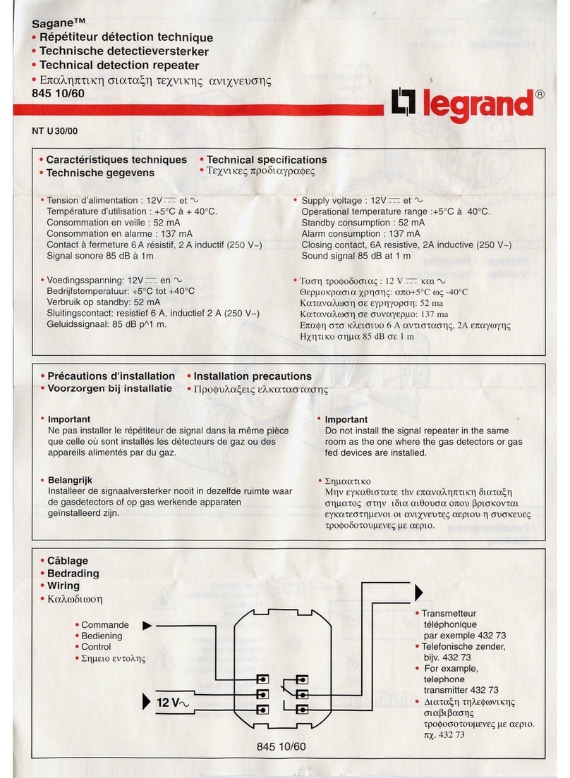 LEGRAND 845 10 User manual