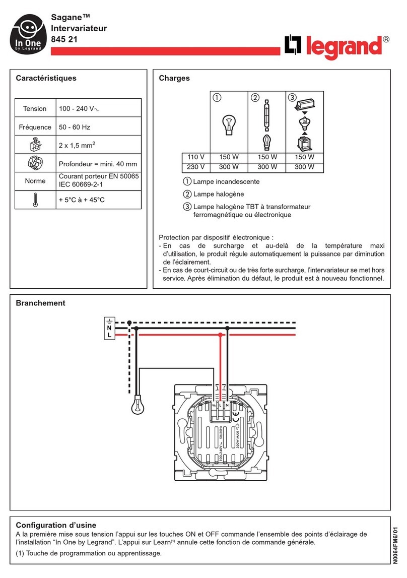 LEGRAND 845 21 Quick guide