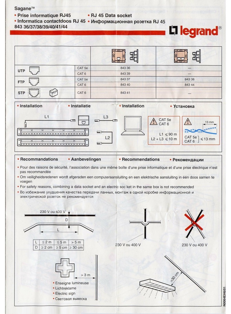 LEGRAND 843 36 User manual
