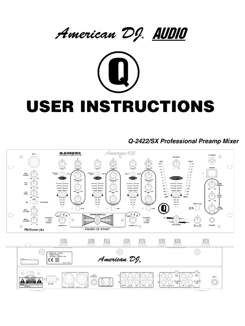American Audio Q-2422 - AUTRE User instructions