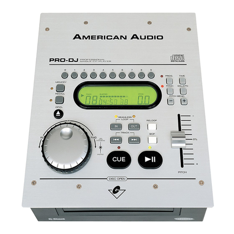 American Audio PRO-DJ User manual