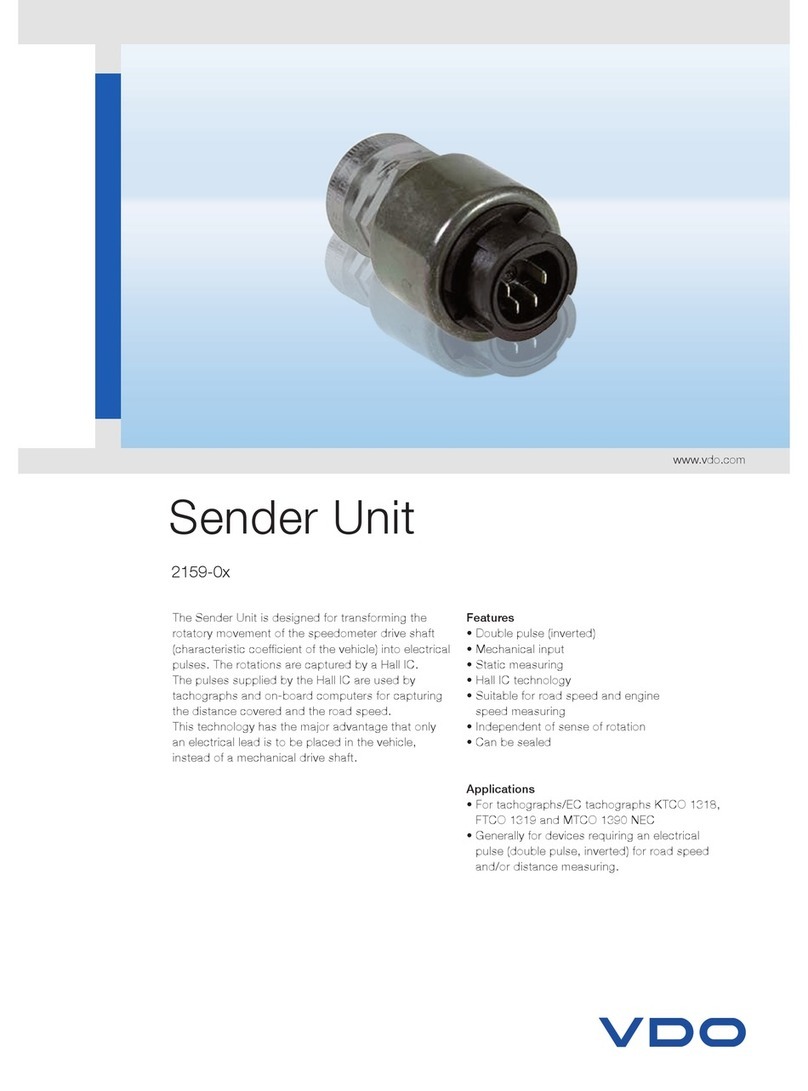 VDO SENDER UNIT 2159-0 User manual