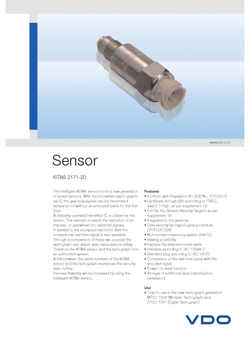 VDO SENSOR KITAS 2171-20 - DATASHEE User manual