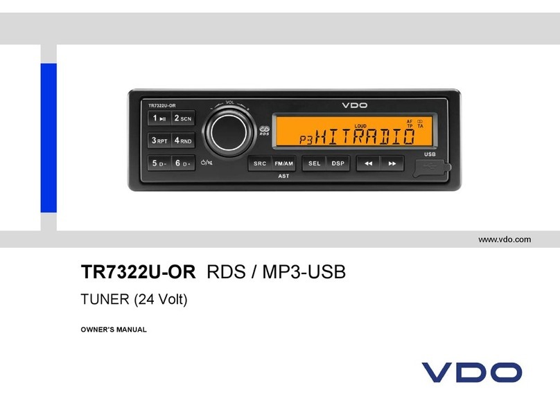 VDO TR 7322U-OR - owner's manual